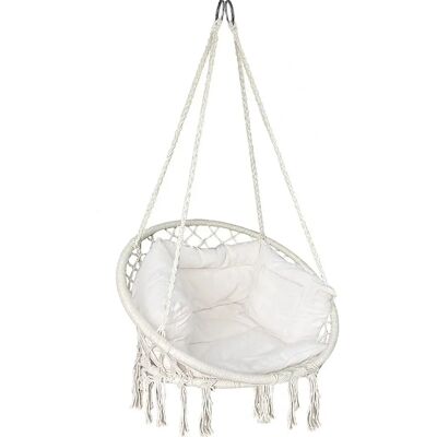 Sedia sospesa beige VOUNOT - Poltrona, Altalena, Balcone, Giardino Sedia sospesa beige VOUNOT - Poltrona, Altalena, Balcone, Giardino