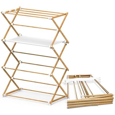 VOUNOT - Séchoir à Vêtements Extensible avec 3 Niveaux - Tour Gain de Place VOUNOT - Séchoir à Vêtements Extensible avec 3 Niveaux - Tour Gain de Place