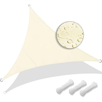VOUNOT Vela de sombra impermeable triángulo 3x3x3m VOUNOT Vela de sombra impermeable triángulo 3x3x3m
