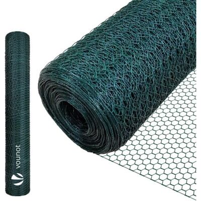 VOUNOT Mailles de Poulet - Clôture Hexagonale - 13mm - Vert - Publicité VOUNOT Mailles de Poulet - Clôture Hexagonale - 13mm - Vert - Publicité