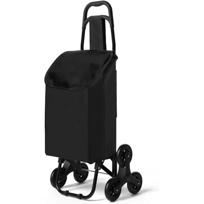 VOUNOT Carrello della spesa pieghevole a 6 ruote per saliscale - 32L Nero VOUNOT Carrello della spesa pieghevole a 6 ruote per saliscale - 32L Nero