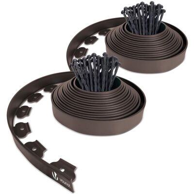 VOUNOT Bordo Giardino - Bordi per Prato Flessibili 20m VOUNOT Bordo Giardino - Bordi per Prato Flessibili 20m