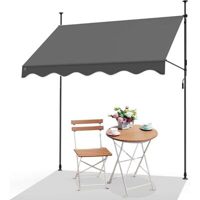 VOUNOT 2.5 x 1.2m Patio Telescopic Awning - Manual, Waterproof, Adjustable VOUNOT 2.5 x 1.2m Patio Telescopic Awning - Manual, Waterproof, Adjustable