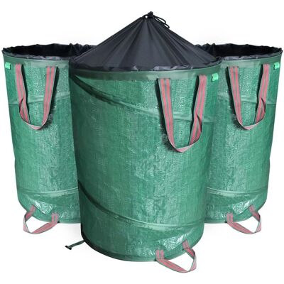 VOUNOT - 3 x 100L Ogrodowe Torby - Wielokrotnego Użytku Worki na Śmieci VOUNOT - 3 x 100L Ogrodowe Torby - Wielokrotnego Użytku Worki na Śmieci