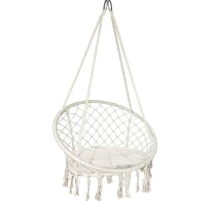 VOUNOT Swing Chair - Beige - Large Indoor & Outdoor Swing Seat VOUNOT Swing Chair - Beige - Large Indoor & Outdoor Swing Seat