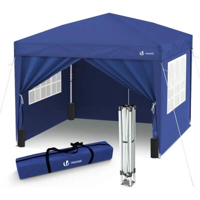 VOUNOT 3x3m Pop Up Gazebo with Sides & Carry Bag - Garden Shelter VOUNOT 3x3m Pop Up Gazebo with Sides & Carry Bag - Garden Shelter