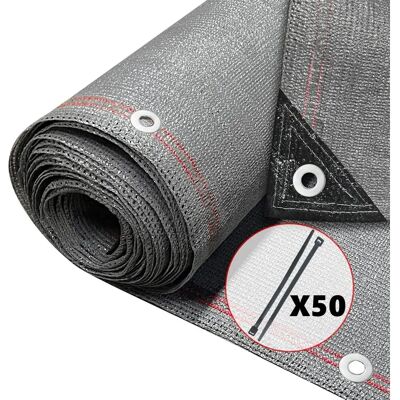 VOUNOT Sichtschutznetz 110m, Grau, 230 g/m² - Sichtschutznetz VOUNOT Sichtschutznetz 110m, Grau, 230 g/m² - Sichtschutznetz