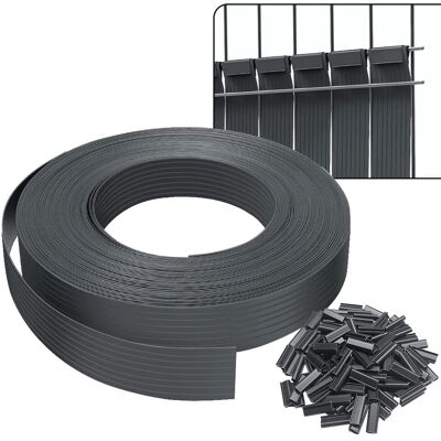 VOUNOT PVC Privacy Scherm - 75m x 4.7cm - Grijs VOUNOT PVC Privacy Scherm - 75m x 4.7cm - Grijs