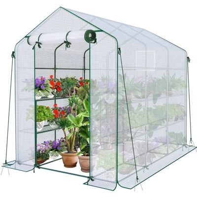 VOUNOT Invernadero portátil de jardín con estantes - Casa de cultivo de plástico VOUNOT Invernadero portátil de jardín con estantes - Casa de cultivo de plástico
