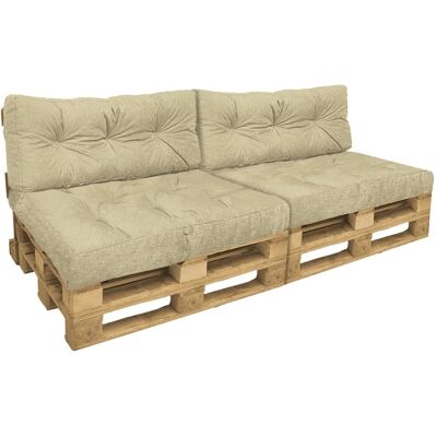 VOUNOT Juego de 4 Cojines para Palets - Interior/Exterior, Beige VOUNOT Juego de 4 Cojines para Palets - Interior/Exterior, Beige