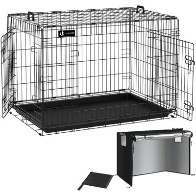 Vounot faltbare Hundekäfig 2 Türen - XL 107 x 70 x 78 cm Vounot faltbare Hundekäfig 2 Türen - XL 107 x 70 x 78 cm