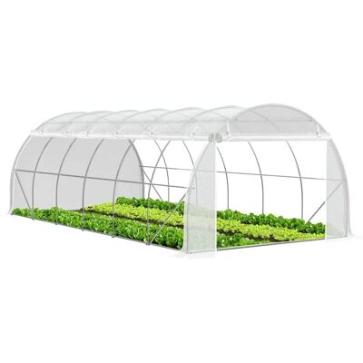 VOUNOT Garten Tunnel Gewächshaus 6x3x2m - UV-beständige Polyethylenhülle VOUNOT Garten Tunnel Gewächshaus 6x3x2m - UV-beständige Polyethylenhülle