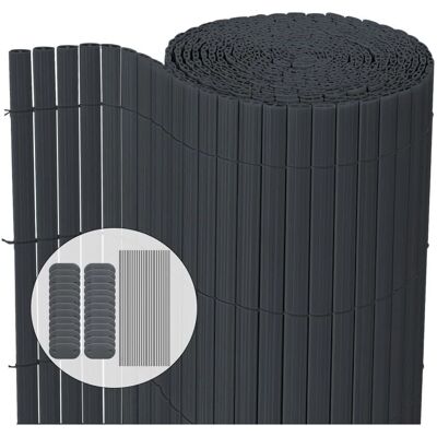 VOUNOT PVC Privacy Fence 90x500cm Reinforced Grey VOUNOT PVC Privacy Fence 90x500cm Reinforced Grey