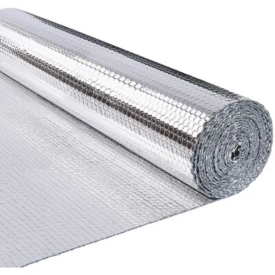 VOUNOT Izolacyjny Rol Radiator - Folia z Bąbelkami z Aluminium 20m x 122cm VOUNOT Izolacyjny Rol Radiator - Folia z Bąbelkami z Aluminium 20m x 122cm
