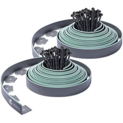 Borde de Jardín Vounot, Borde de Césped Fluorescente, 20 m con Clavijas - Borde de Jardín Borde de Jardín Vounot, Borde de Césped Fluorescente, 20 m con Clavijas - Borde de Jardín