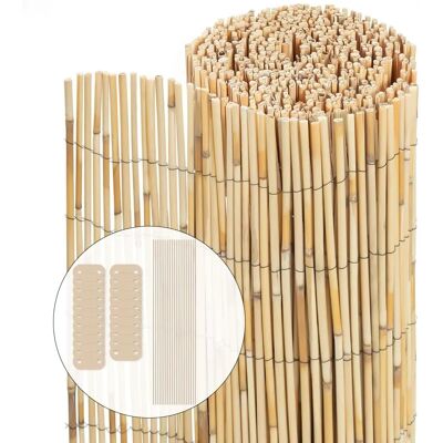 VOUNOT Naturalny płot z trzciny 140x600cm z klipsami do ogrodu VOUNOT Naturalny płot z trzciny 140x600cm z klipsami do ogrodu