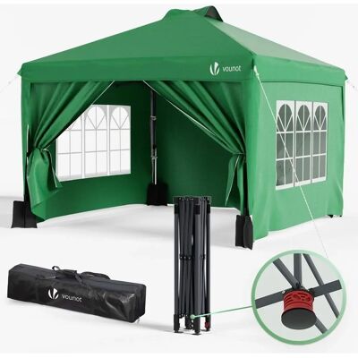 VOUNOT 3x3m Opvouwbare Paviljoen met Zijwanden - Tent voor Feesten en Evenementen VOUNOT 3x3m Opvouwbare Paviljoen met Zijwanden - Tent voor Feesten en Evenementen