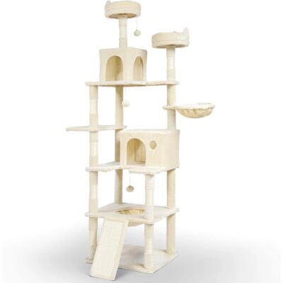 Vounot Katzenbaum Turm - 215cm, Beige, Mehrstufig Vounot Katzenbaum Turm - 215cm, Beige, Mehrstufig