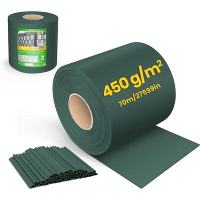VOUNOT Telo Frangivista PVC Verde - 19cm x 70m - Écran d'intimité de jardin - Publicité VOUNOT Telo Frangivista PVC Verde - 19cm x 70m - Écran d'intimité de jardin - Publicité