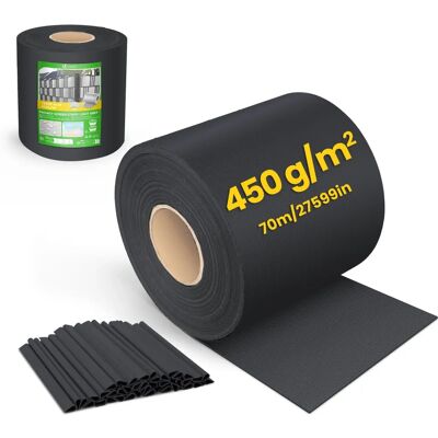 VOUNOT Frangivista PVC - Negro - 19cm - 70m - Privacy screen VOUNOT Frangivista PVC - Negro - 19cm - 70m - Privacy screen
