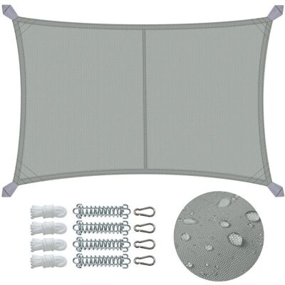 VOUNOT Gris 3x4m Toldo de Sol - Toldo de Sol VOUNOT Gris 3x4m Toldo de Sol - Toldo de Sol