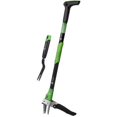 VOUNOT - Extracteur manuel de mauvaises herbes avec fourchette, acier inoxydable, pédale, 100cm - Outil de jardin - Publicité VOUNOT - Extracteur manuel de mauvaises herbes avec fourchette, acier inoxydable, pédale, 100cm - Outil de jardin - Publicité