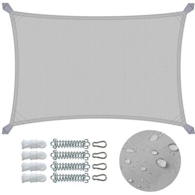 VOUNOT Vela Rectangular Gris Claro 3x2m - Shade Sail VOUNOT Vela Rectangular Gris Claro 3x2m - Shade Sail