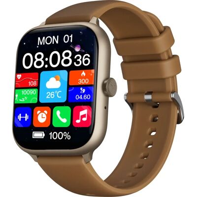IMIKI ST1 - Smartwatch z ekranem IPS 41mm - Brązowy IMIKI ST1 - Smartwatch z ekranem IPS 41mm - Brązowy
