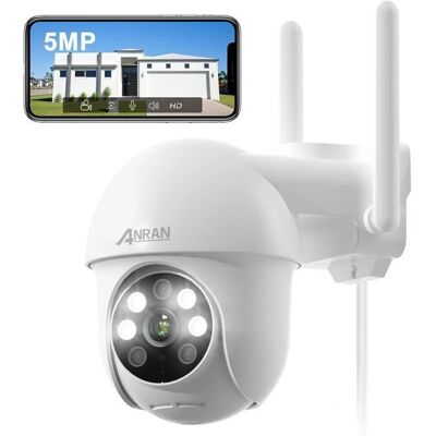 Caméra de Sécurité ANRAN - 5MP Wi-Fi Intérieur/Extérieur avec Pivot à 355° - Publicité Caméra de Sécurité ANRAN - 5MP Wi-Fi Intérieur/Extérieur avec Pivot à 355° - Publicité