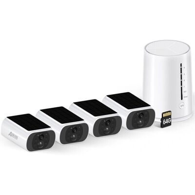 Kit de vigilancia WiFi exterior 4MP de ANRAN - Sistema de cámaras con panel solar Kit de vigilancia WiFi exterior 4MP de ANRAN - Sistema de cámaras con panel solar