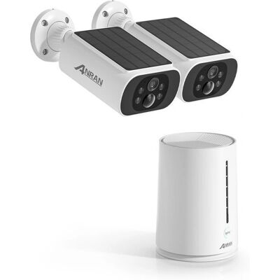 Kit de Surveillance Sans Fil ANRAN 4MP - 4 Caméras, Panneau Solaire, Station de Base - Publicité Kit de Surveillance Sans Fil ANRAN 4MP - 4 Caméras, Panneau Solaire, Station de Base - Publicité