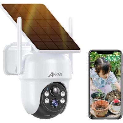 Caméra de Surveillance Solaire Anran 4MP Sans Fil - Vidéo 360° HD - Publicité Caméra de Surveillance Solaire Anran 4MP Sans Fil - Vidéo 360° HD - Publicité
