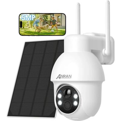 Caméra de Sécurité Extérieure Solaire 5MP sans Fil - 360° Pan&Tilt - Publicité Caméra de Sécurité Extérieure Solaire 5MP sans Fil - 360° Pan&Tilt - Publicité