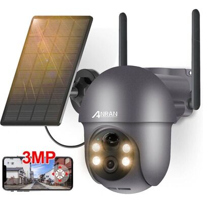 Cámara de Vigilancia Exterior ANRAN 5MP Solar Detección Pir Visión Nocturna Cámara de Vigilancia Exterior ANRAN 5MP Solar Detección Pir Visión Nocturna