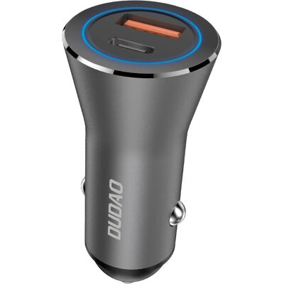 Dudao Auto-Ladegerät - 45W PD + QC5.0 - Silber Dudao Auto-Ladegerät - 45W PD + QC5.0 - Silber