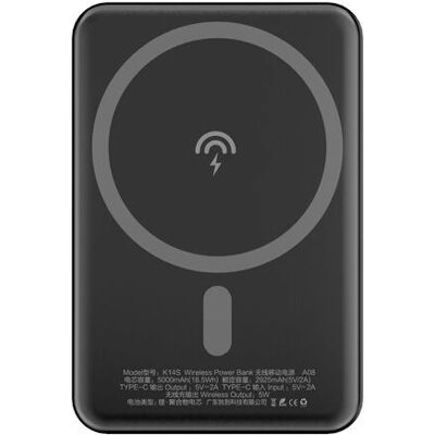 Dudao kabellose Powerbank MagSafe 5000mAh - Schwarz - Powerbank Dudao kabellose Powerbank MagSafe 5000mAh - Schwarz - Powerbank