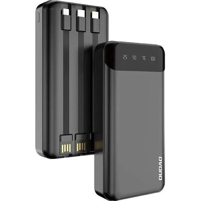Dudao K6Pro+ Powerbank - 20000mAh, 3 Kabel, Schwarz Dudao K6Pro+ Powerbank - 20000mAh, 3 Kabel, Schwarz