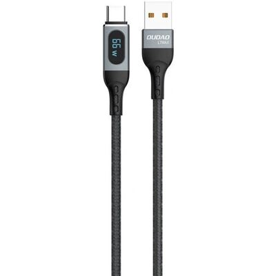 Câble USB-C Dudao Dudao L7Max - Charge rapide 66W - Noir Câble USB-C Dudao Dudao L7Max - Charge rapide 66W - Noir
