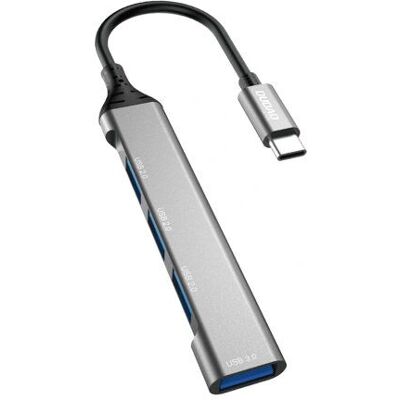 Dudao A16t USB-C Hub - 4-in-1, Grau Dudao A16t USB-C Hub - 4-in-1, Grau