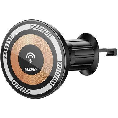 Dudao F12MAX kabelloses Ladegerät und Auto-Halterung - MagSafe 15W, Schwarz Dudao F12MAX kabelloses Ladegerät und Auto-Halterung - MagSafe 15W, Schwarz