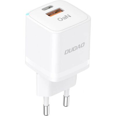 Adaptateur GaN Dudao A13Pro 33W USB-C USB-A Chargeur Rapide Blanc - Publicité Adaptateur GaN Dudao A13Pro 33W USB-C USB-A Chargeur Rapide Blanc - Publicité