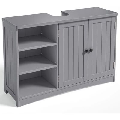 BEALIFE - Meuble sous lavabo avec 2 portes, 3 étagères réglables - 90x30x60cm - Publicité BEALIFE - Meuble sous lavabo avec 2 portes, 3 étagères réglables - 90x30x60cm - Publicité