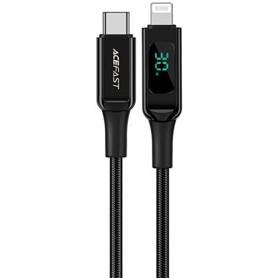 Cavo USB-C a Lightning MFI di Acefast - 1,2m - Nero Cavo USB-C a Lightning MFI di Acefast - 1,2m - Nero