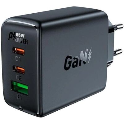 Caricatore da muro Acefast A41 - 3 porte, 65W, tecnologia GaN Caricatore da muro Acefast A41 - 3 porte, 65W, tecnologia GaN