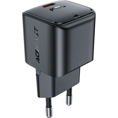 Acefast A77 Mini PD 30W GaN USB-C Wandladegerät - Schwarz Acefast A77 Mini PD 30W GaN USB-C Wandladegerät - Schwarz