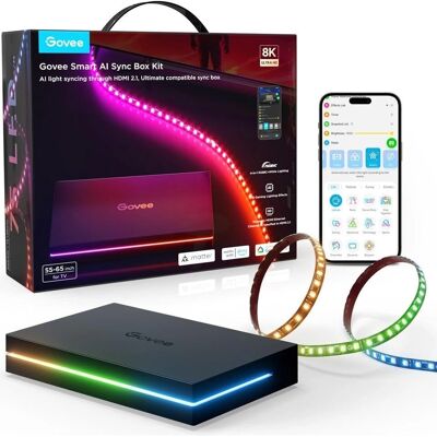Govee H8604 RGBICW Bakgrundsbelysning för TV - 55-65 tum - HDMI 2.1 - 3,6m Govee H8604 RGBICW Bakgrundsbelysning för TV - 55-65 tum - HDMI 2.1 - 3,6m