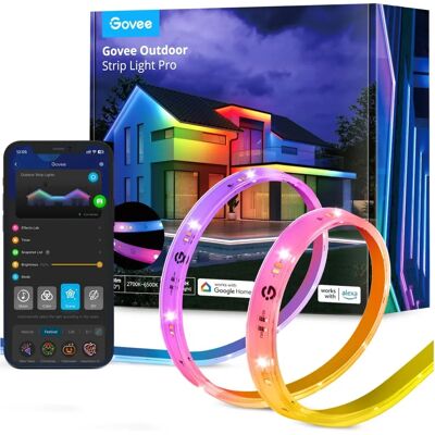 Govee LED Außen Bereich Licht 10m - RGBICWW, App, Sprachsteuerung Govee LED Außen Bereich Licht 10m - RGBICWW, App, Sprachsteuerung