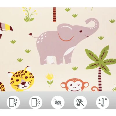Lüttenhütt Jungle Rollo - Kinderzimmer, Beige, 150x40 cm - Verdunkelungsrollo Lüttenhütt Jungle Rollo - Kinderzimmer, Beige, 150x40 cm - Verdunkelungsrollo