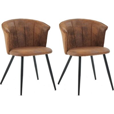 TEMU Ensemble de 2 Chaises Vintage en Microfibre - Chaises de Salle à Manger - Publicité TEMU Ensemble de 2 Chaises Vintage en Microfibre - Chaises de Salle à Manger - Publicité