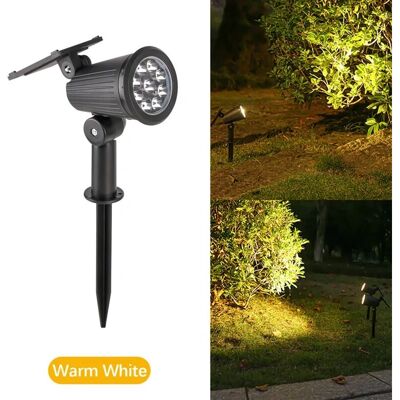 Focos solares de paisaje SHENZHITECH - 9 LED Impermeable Montado en suelo para césped Focos solares de paisaje SHENZHITECH - 9 LED Impermeable Montado en suelo para césped